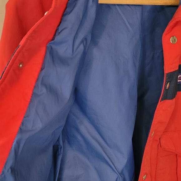Vintage CB Sports Childs Jacket Size Medium 1980s, Lined Red And Navy Blue - Picture 5 of 9